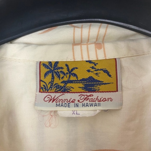 Vintage Mens Guitar Hawaiian Shirt size XL - Picture 4 of 9